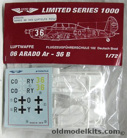 Aero Team 1/72 Arado Ar-96B - Luftwaffe Flugzeugfuhrerschule 102 - Bagged, KPA006 plastic model kit